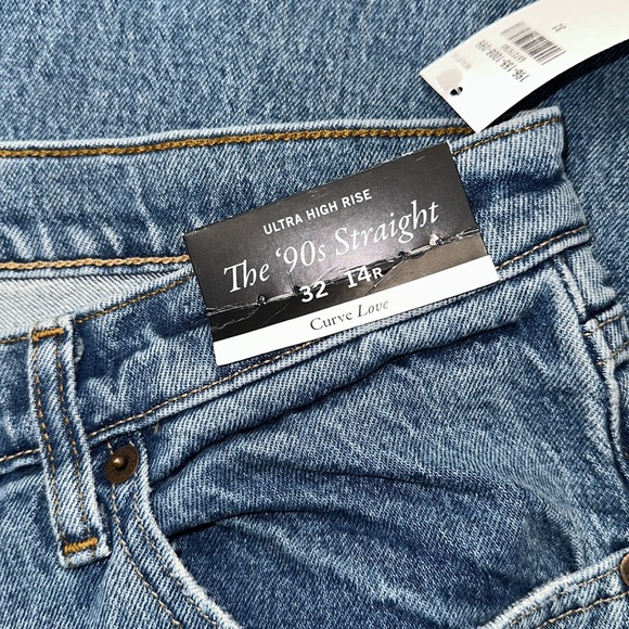 NWT Abercrombie&Fitch Curve Love Ultra HighRise 90s Strght Jean 00,2 - Picture 14 of 16
